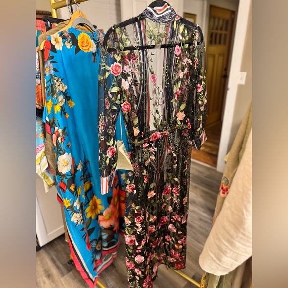 Aratta Embroidered Sheer Floral Duster Kimono • NWT • Retail $223